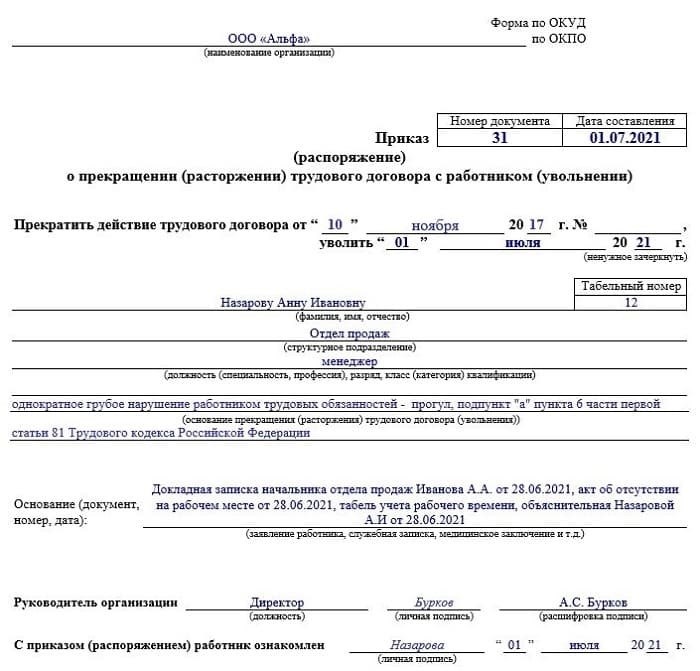 Прогул – что следует под этим понимать?