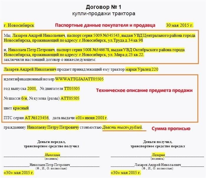 Последний этап оформления сделки при покупке экскаватора-погрузчика между физическими лицами