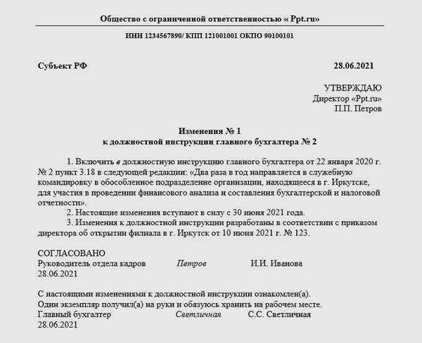 Составлять должностные инструкции необязательно